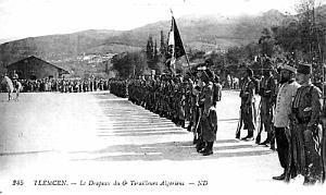 TLEMCEN - DRAPEAU DU 6E TIRAILLEURS ALGERIENS